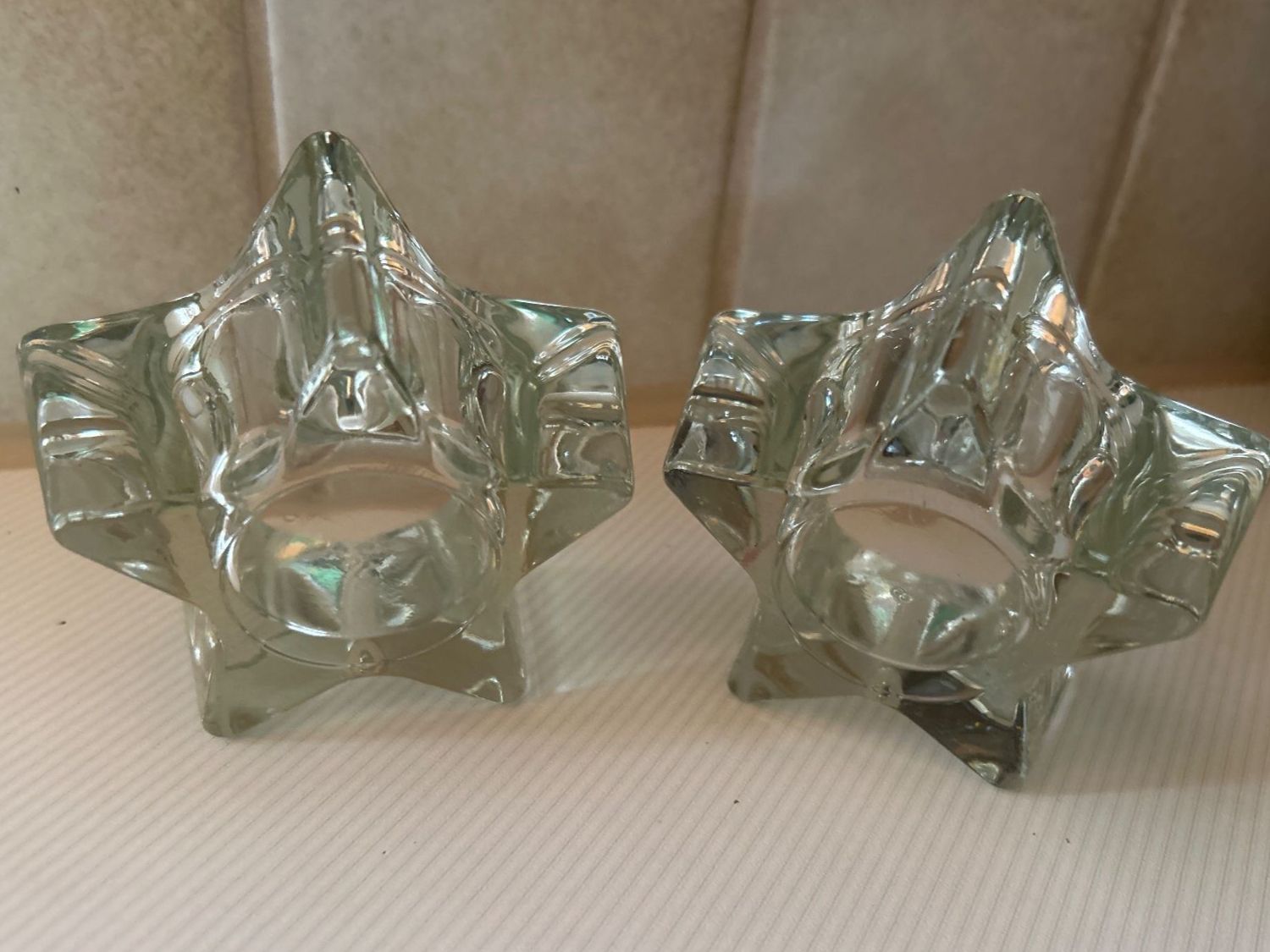 Portacandele: 3 Sternen Teelichthalter Glas Windlicht Deko – Nuovo (secondo la descrizione) da Villnachern venduto da RicardoMary 2