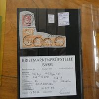 STRUBEL 24D + 25D auf Briefabschnitt mit Befund EINWANDFREI