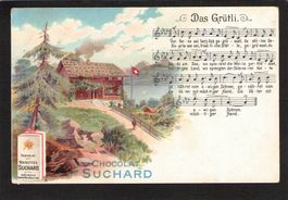 #Das Grütli , Chocolot Succhard Werbekarte , gel. 1915