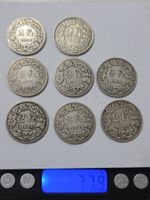 2 Fr. 8 Stück, 3x1886, 1920, 1904, 1875, 1878, 1963