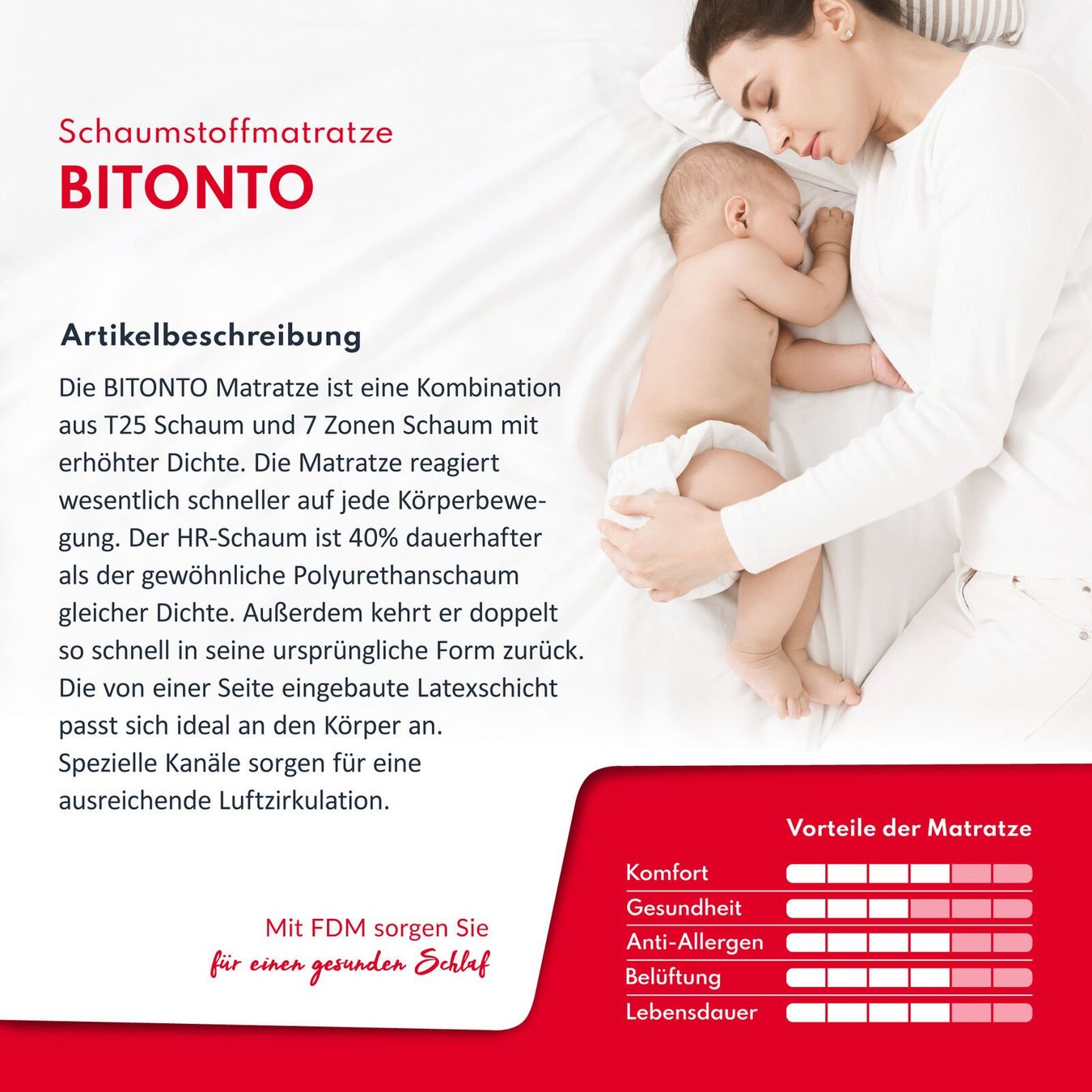 Matratzen: Matratze BITONTO - H2/H3 - 15cm - 180x200 – Neu und originalverpackt aus Wallenwil von toesstal-vertrieb 5