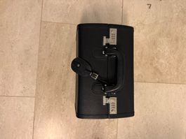 Beauty-Case, Leder schwarz