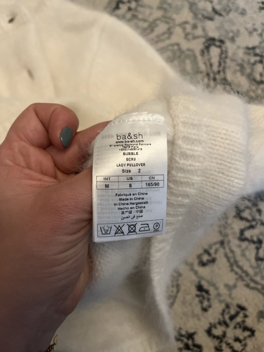 Ba&Sh Pullover & Sweatshirts: Pull ba&sh modèle BUBBLE blanc taille 2 en angora – Gebraucht aus Genève von mar_mkc7 3