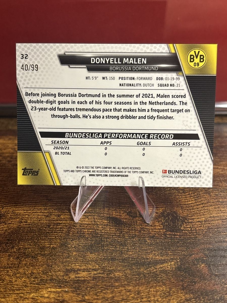 Topps Carte collezionabili: 2021-22 Topps Chrome Green Wave Refractor /99 Donyell Malen – Nuovo (secondo la descrizione) da Aarberg venduto da gocardz.shop 1