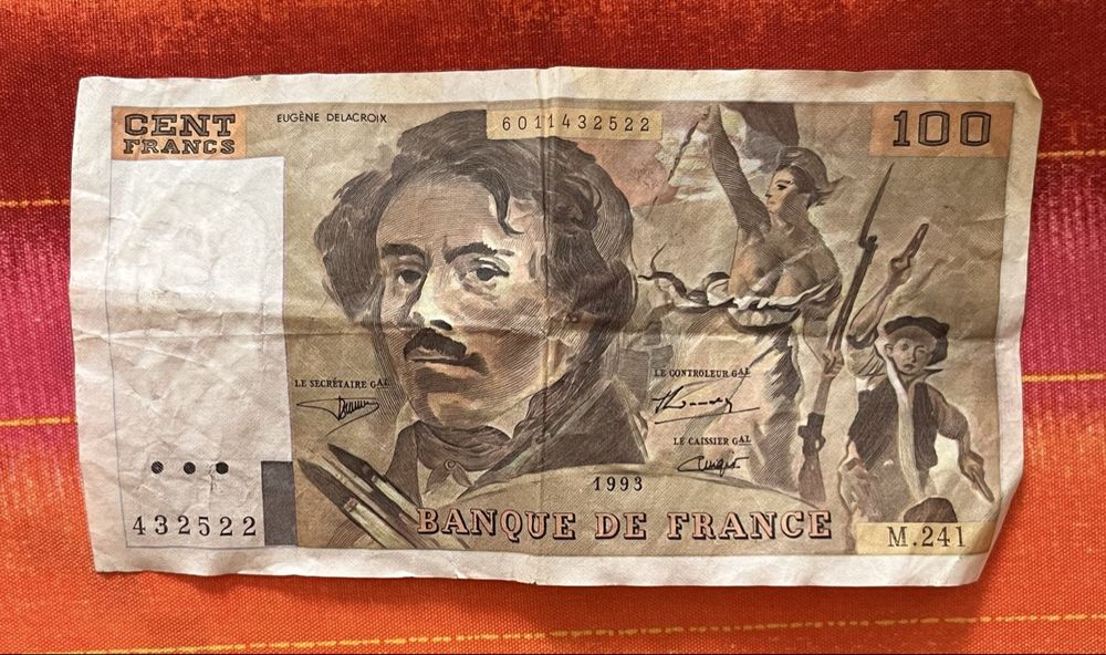 Billet France 100 Francs Delacroix - 1978 Série F.8 - Petit filigrane - TTB