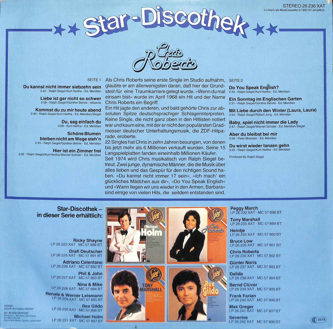 Dischi in vinile: LP Chris Roberts - Star Discothek – Usato da Trimmis venduto da Beax72 1