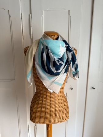 TOM TAILOR - Tuch blau gemustert