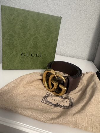 Gucci Guertel mit GG Schnalle, Braun/Beige, Top Zustand!