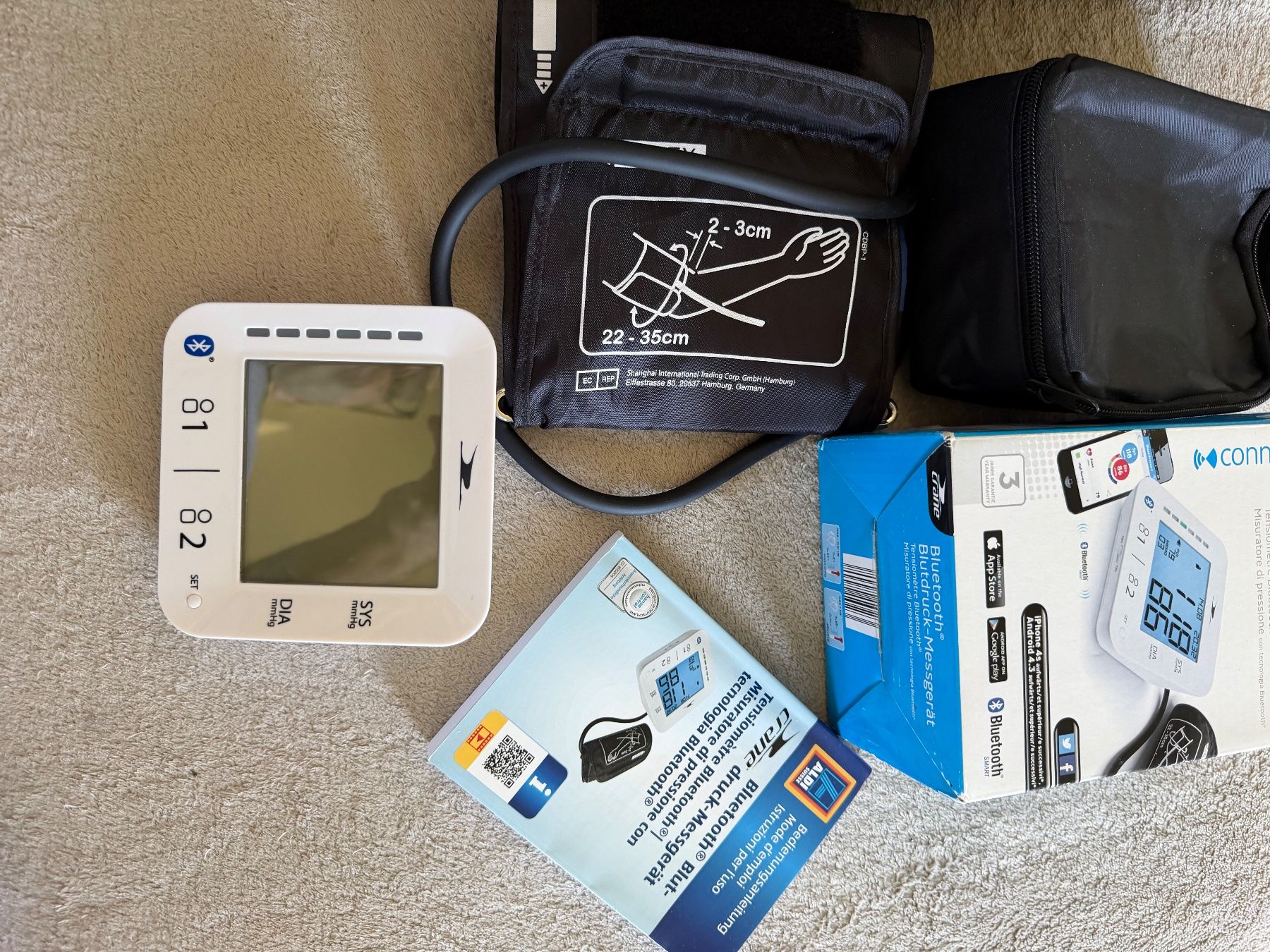 Appareils médicaux: CRANE  CONNECT Bluetooth -Blutdruckmessgerät – Neuf (Voir description) à Aarau par KorgPA 2