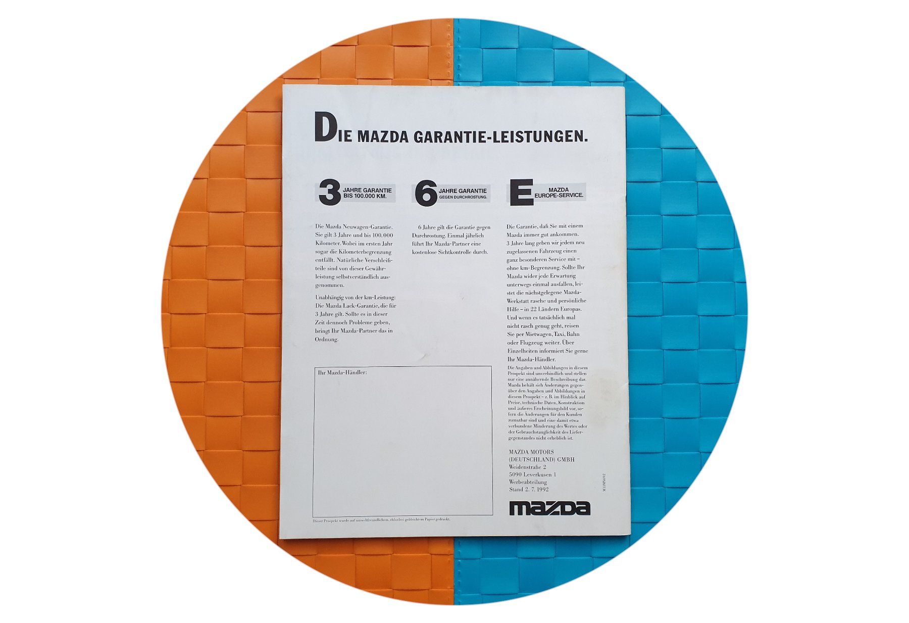 Mazda Documents: MAZDA MX-6 1992 - Prospekt / Katalog / Catalogue – D'occasion à Viganello par CARLiteratur 6