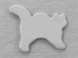 Flache Porzellan Katze