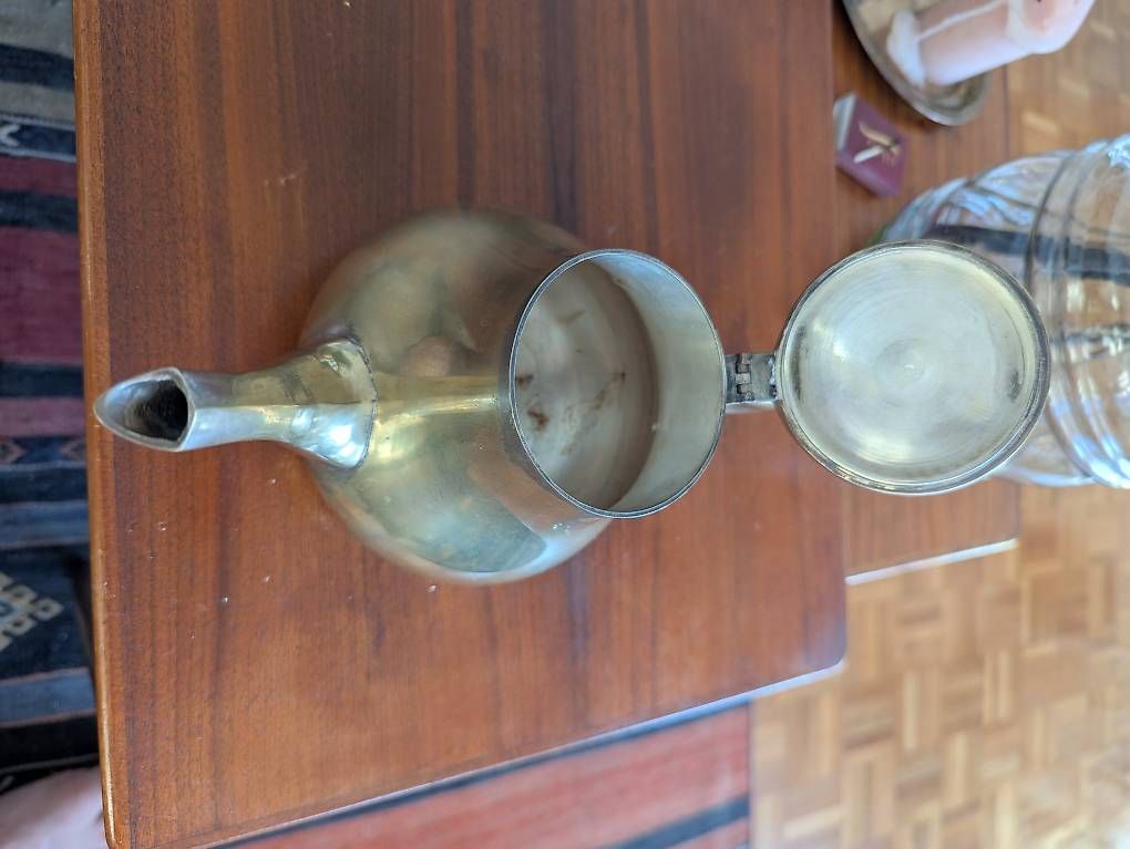 Teiere: Türkische Teekanne Messing versilbert – Usato da Basel venduto da jacques8892 1