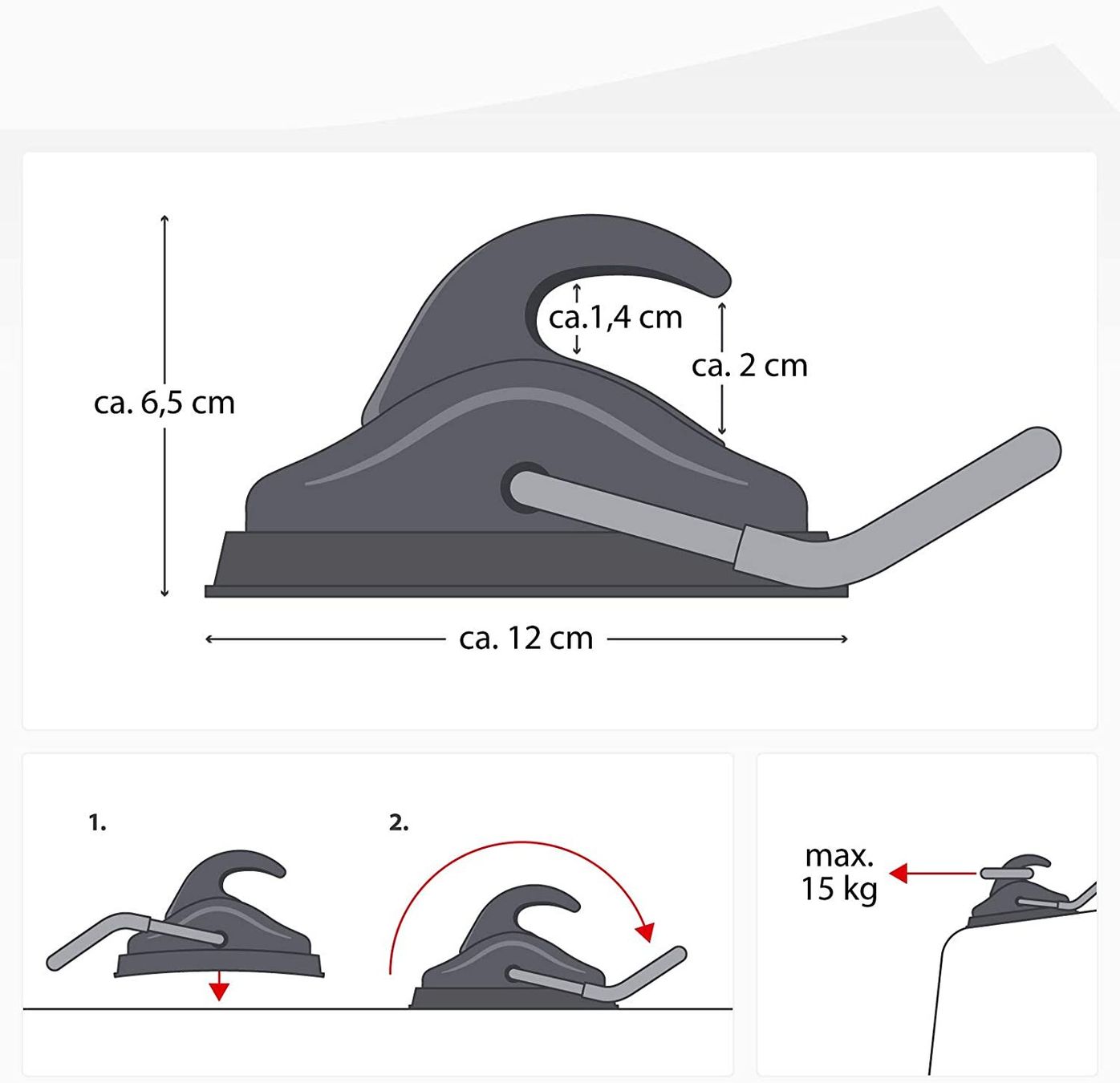 Vorzelte & Markisen: qeedo Easy Hook 2x Saugnäpfe mit Haken – Neu und originalverpackt aus Bottighofen von zaap 5