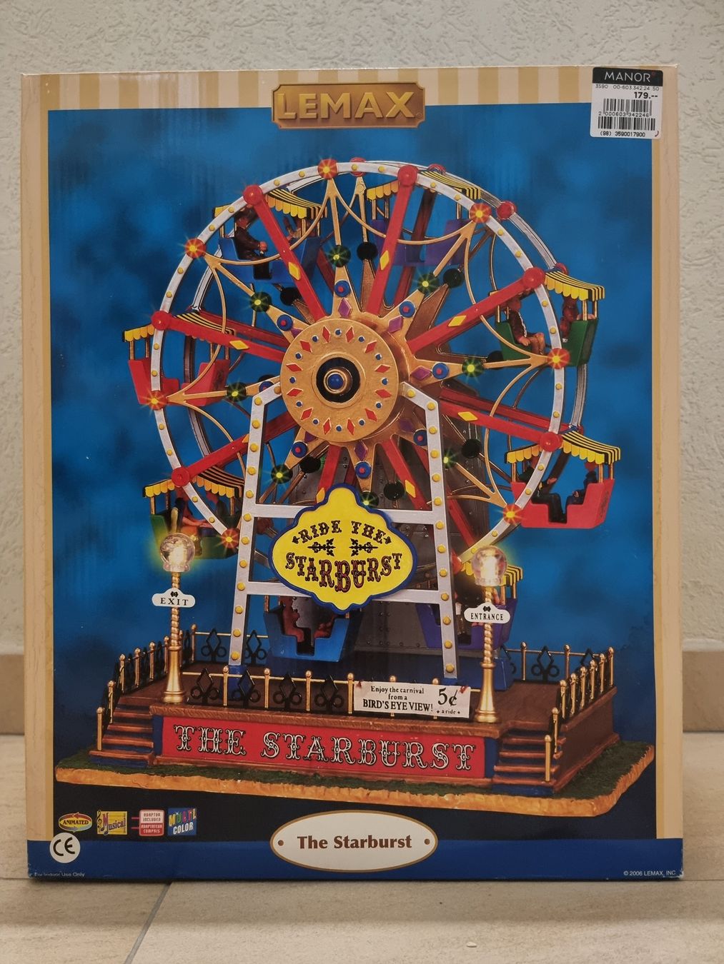Statuette: Lemax The Starburst Ferris Wheel Christmas – Nuovo e nell'imballaggio originale da St-Gingolph venduto da GoldenKeys 1