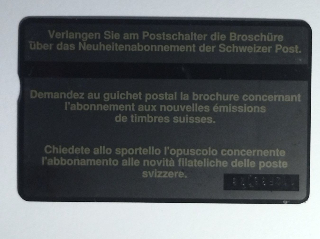 Telefon- & Taxkarten: PTT Taxcard  Schweizer Briefmarken – Gebraucht aus Ponto Valentino von Mercante33 1