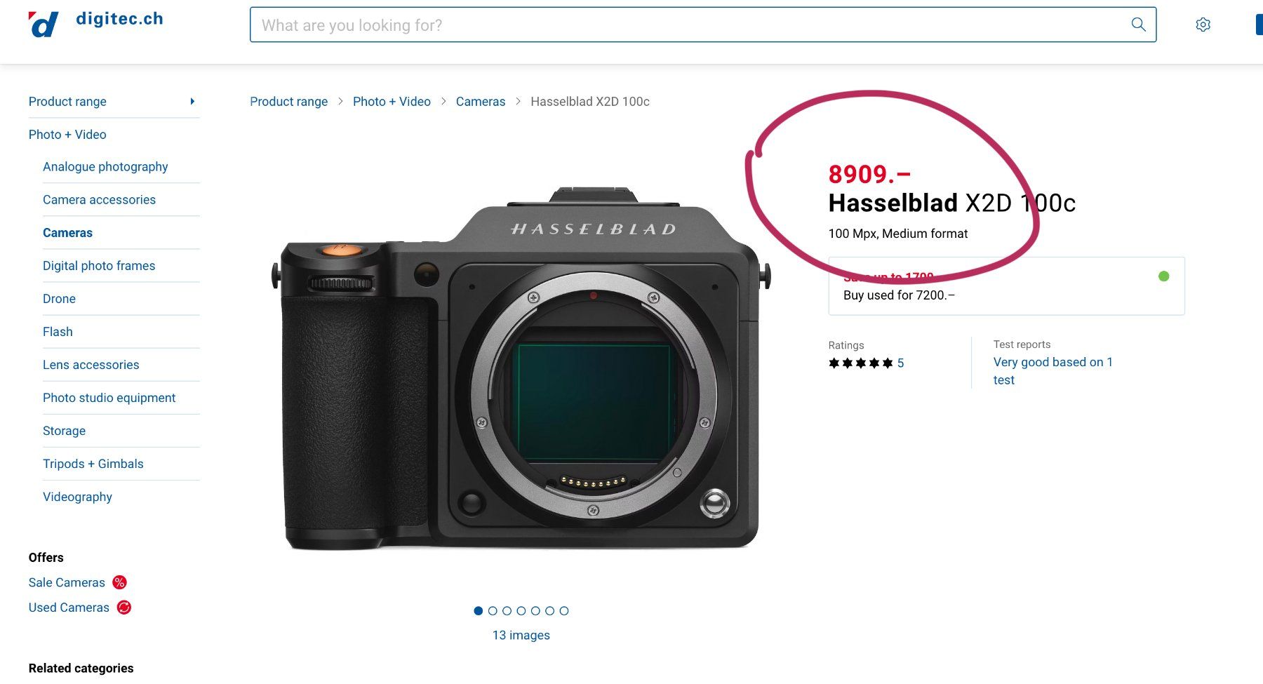 Hasselblad Appareil photo: HASSELBLAD X2D Camera / X2 D 100C Kamera – D'occasion à Emmen par 010 1