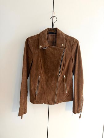 Veste en cuir daim