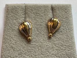 Goldohrstecker Heissluftballon 750er Gold Top Zustand!