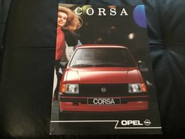 Opel Corsa Verkaufsprospekt 24 Seiten, August 1988