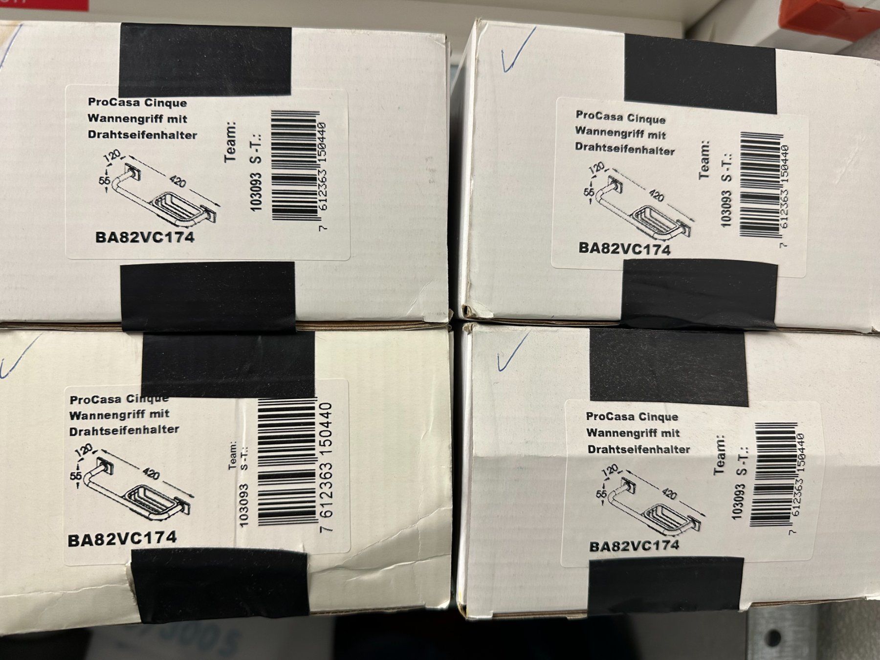 Wandhalterungen: Wannengriff mit Drahtseifenhalter, Procasa Cinque – Neu und originalverpackt aus Urdorf von lmlm. 1