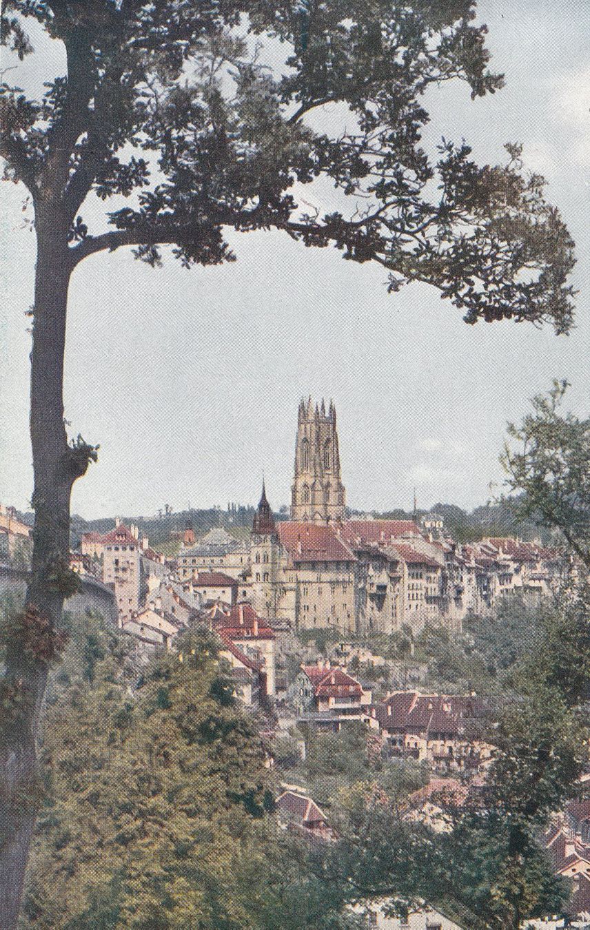 Cartoline postali: Fribourg ca. 1940 – Usato da Bürglen TG venduto da StampGraf