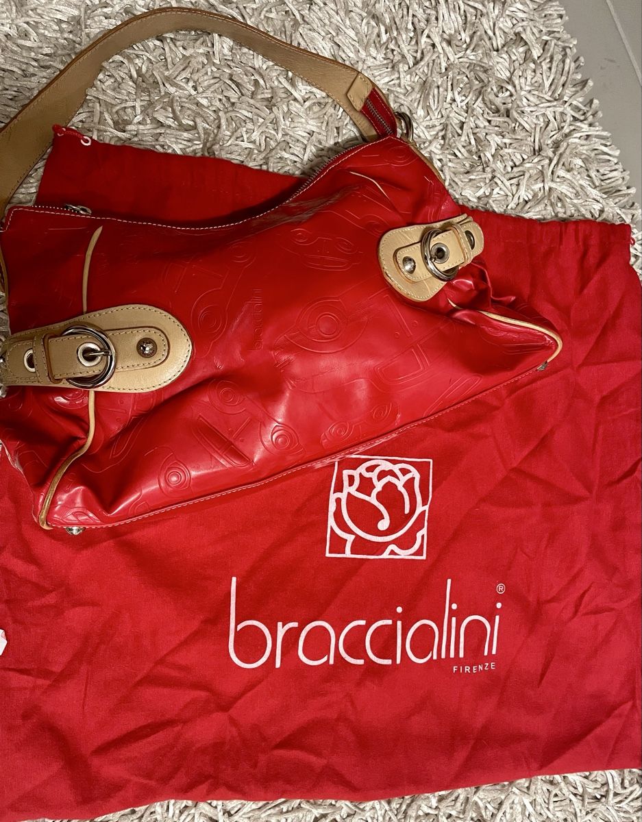 Braccialini Taschen für Damen: BRACCIALINI Rote Handtasche mit Autoprägung – Gebraucht aus Urdorf von Anassor 2