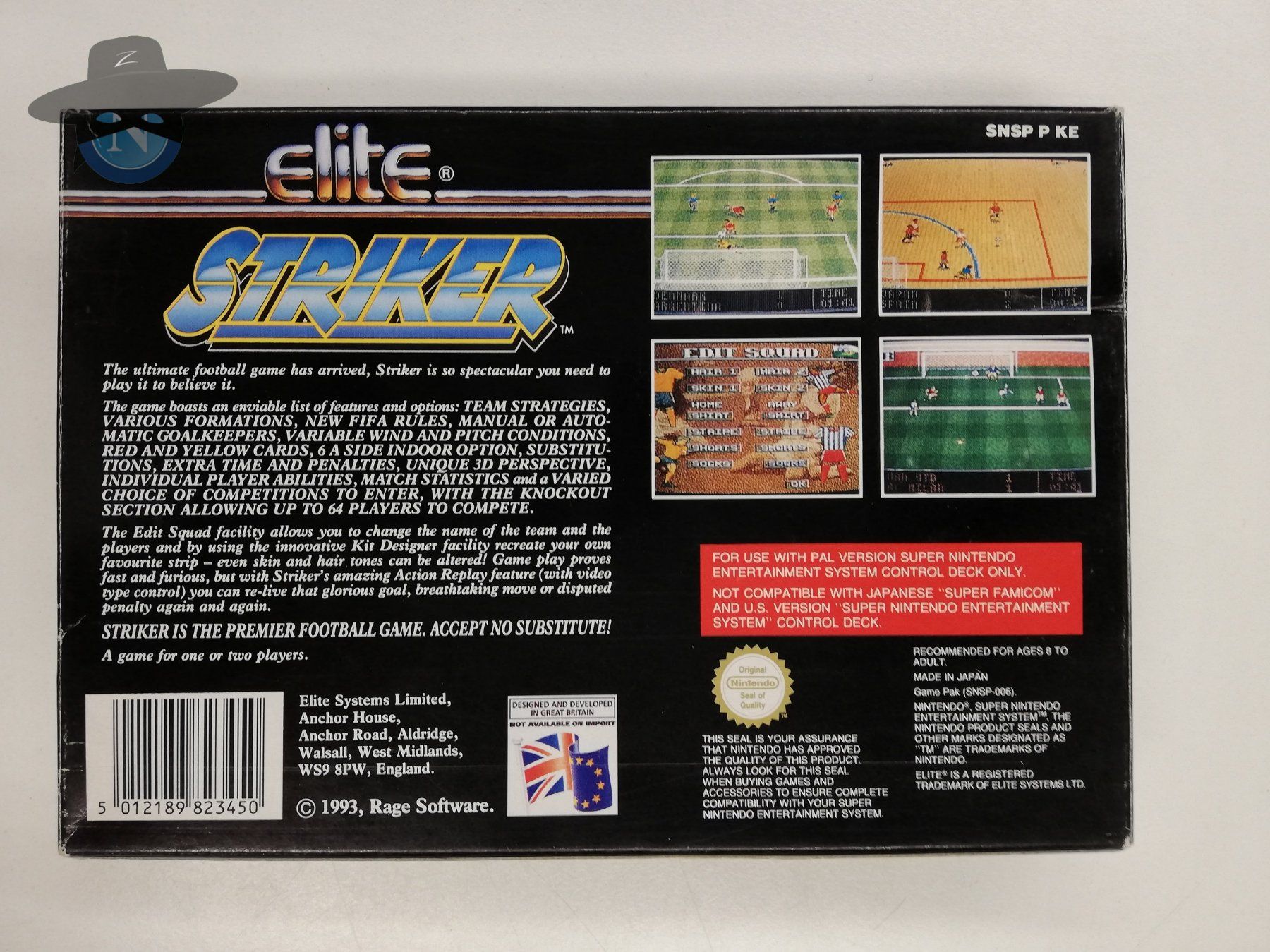 Nintendo Giochi: Striker (UK-release) / Super Nintendo SNES – Usato da St. Gallen venduto da zorro_dc 1