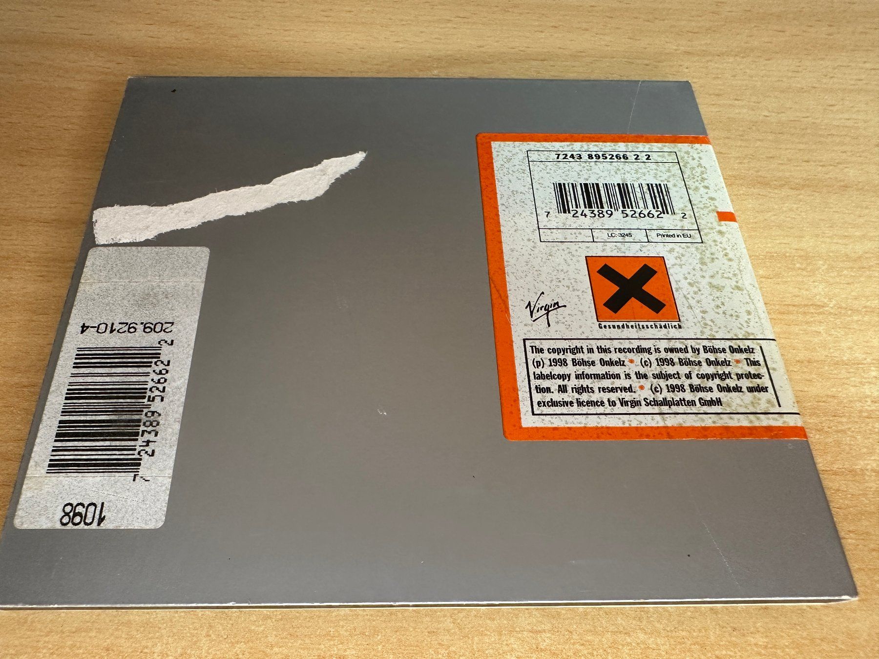 CD: Böhse Onkelz – Terpentin – Usato da Rikon im Tösstal venduto da Alpenmutz 1