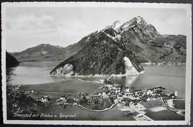 Cartes postales: STANSSTAD mit Pilatus u. Hergiswil – D'occasion à Jona par philajona