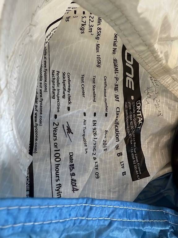 Sport dell'aria & Aquiloni: Ozone Rush 4 ML – Usato da Matzendorf venduto da Flugschule-Jura 2