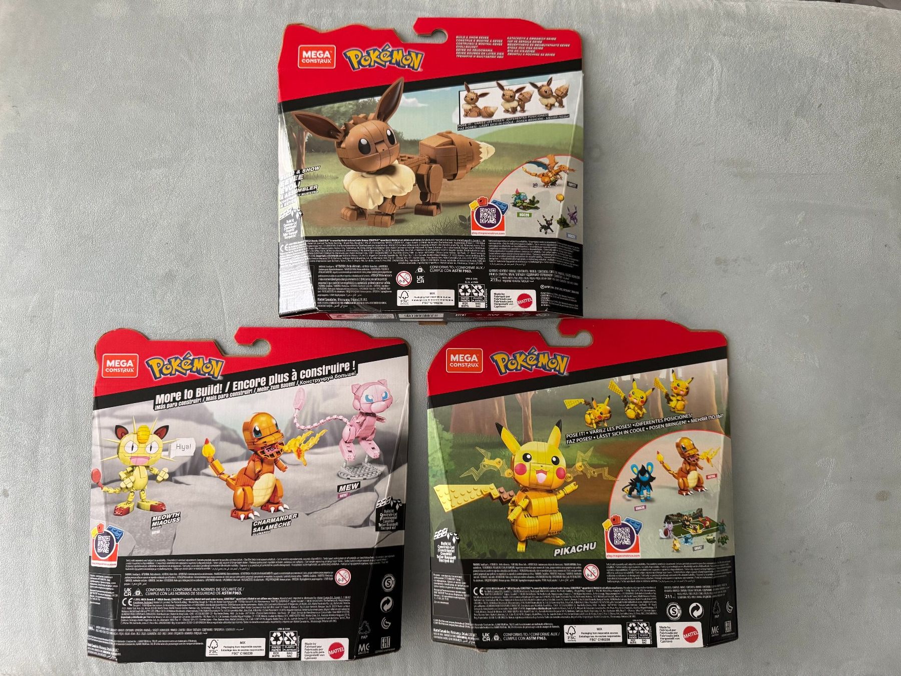 Mega Kit di costruzioni: Pokémon Mega Construx ÉVOLI, GLUMANDA & PIKACHU – Nuovo e nell'imballaggio originale da Urdorf venduto da cybernoid72 1