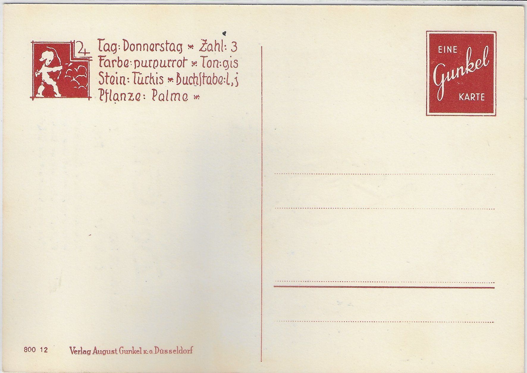 Cartes postales: Horoskop - Der Schütze - Scherenschnitt – D'occasion à Ettingen par Kartenplanet 1