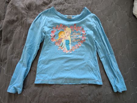 Disney Frozen Langarmshirt Grösse 122/128 hellblau