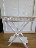 Beistelltisch/ Tablett shabby chic weiss Holz klappbar 