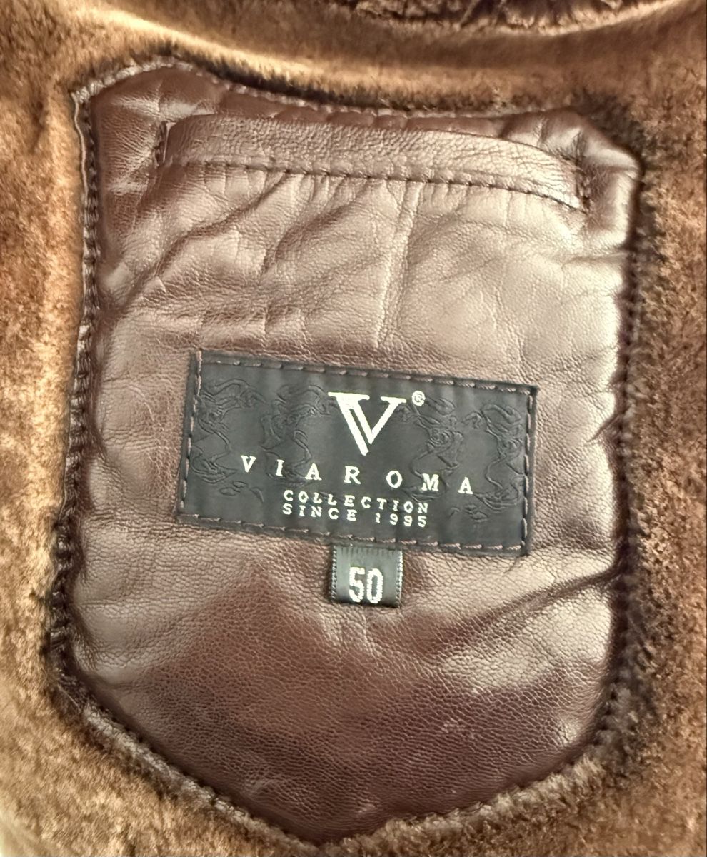 Giacche: Men's Leather Jacket Brown VIAROMA Size 50 Lined – Usato da Bulle venduto da nik_9lt2 3