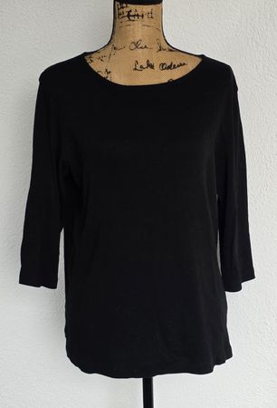 Schwarzes Langarmshirt, Grösse L, neuwertig, Cotton