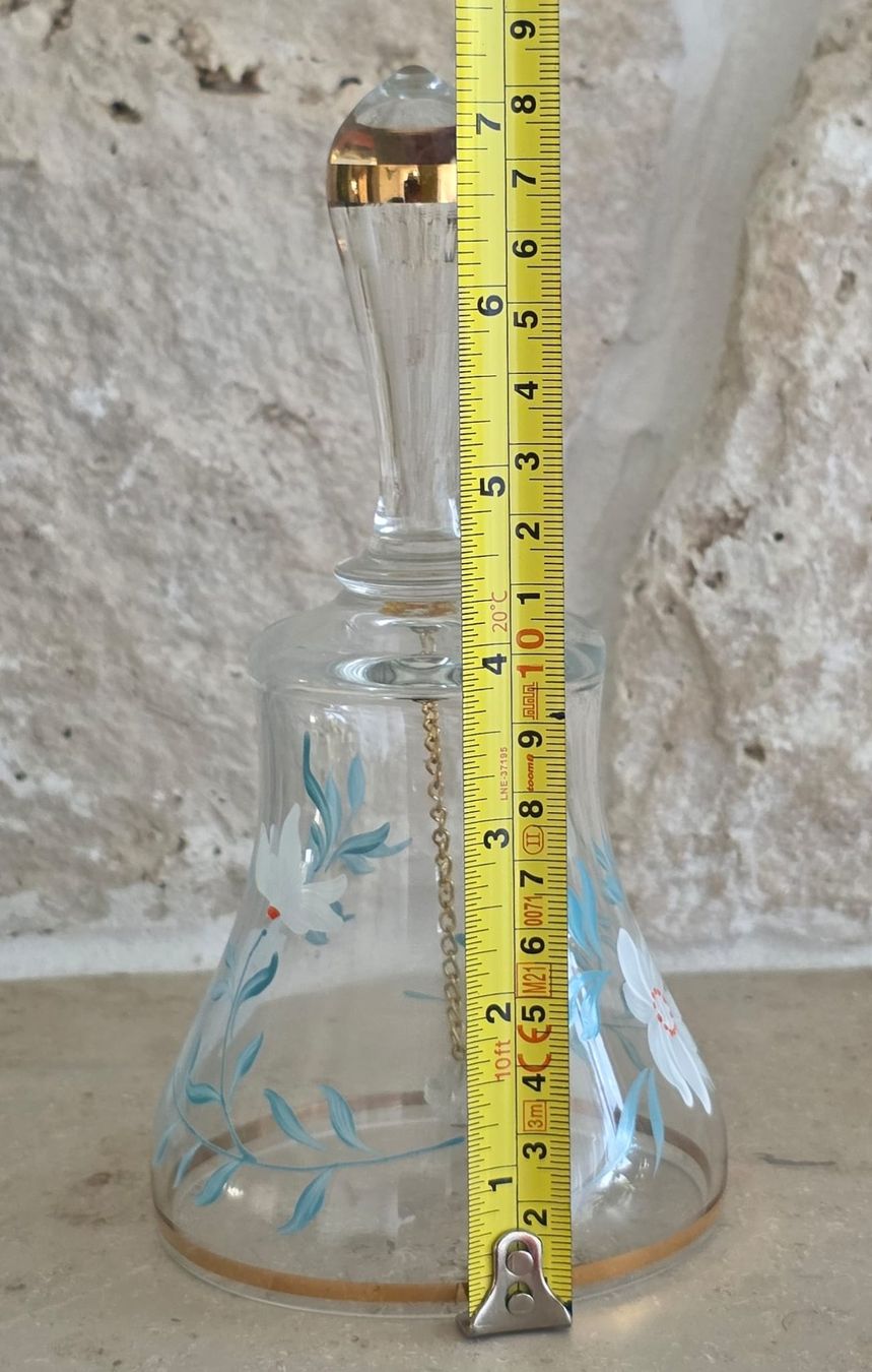 Tutte le decorazioni: Glasglocke mit Blumenmuster und Goldrand – Usato da Rheinsulz venduto da Dred 4