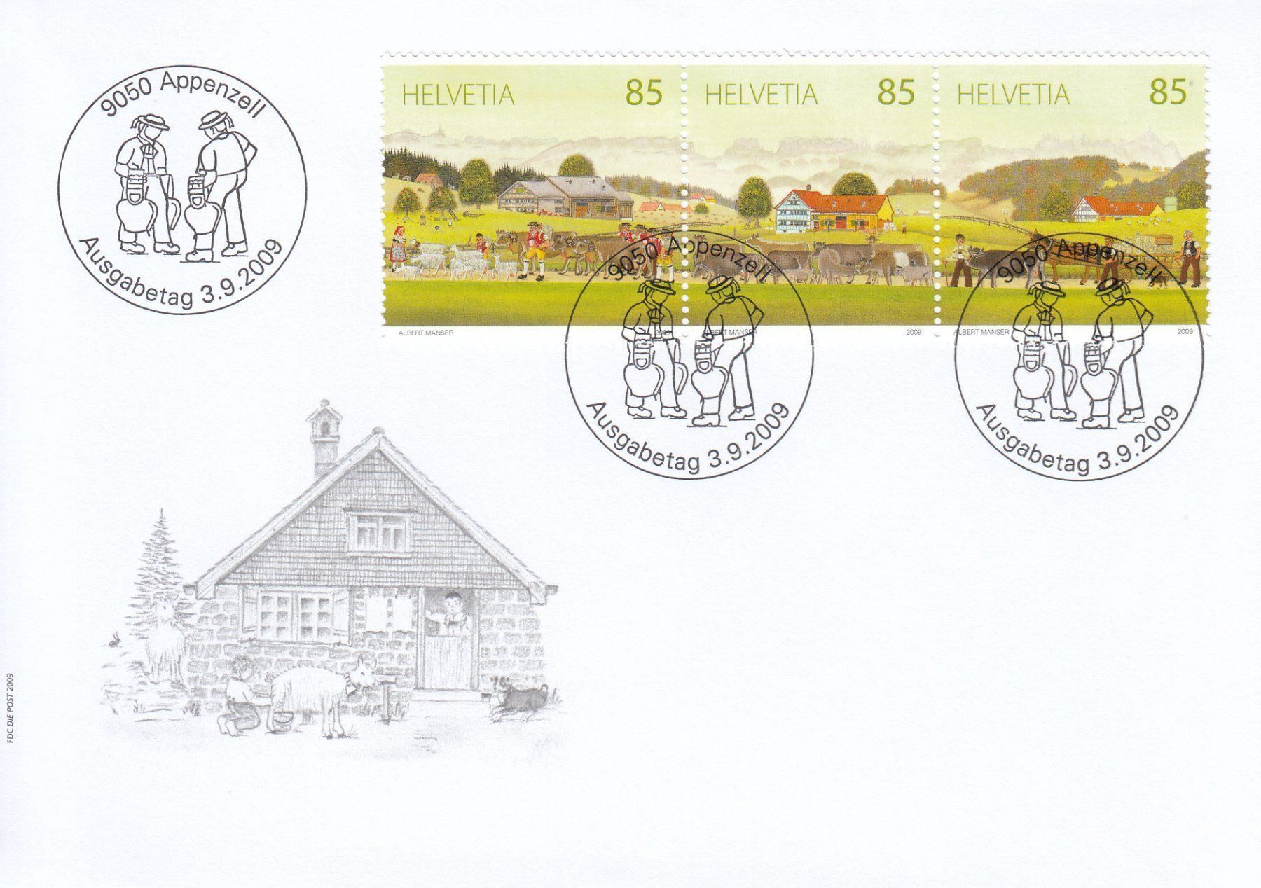 Tutti i francobolli: CH Ausgaben 3 / 2009 FDC – Usato da Bürglen TG venduto da StampGraf 6