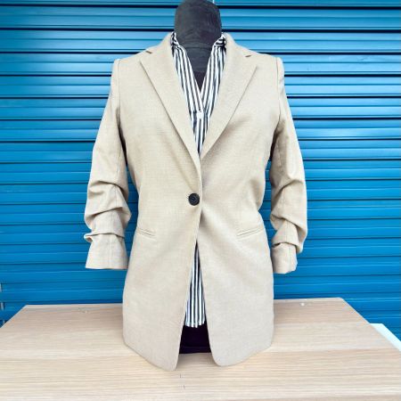 Superbe blazer long H&M beige