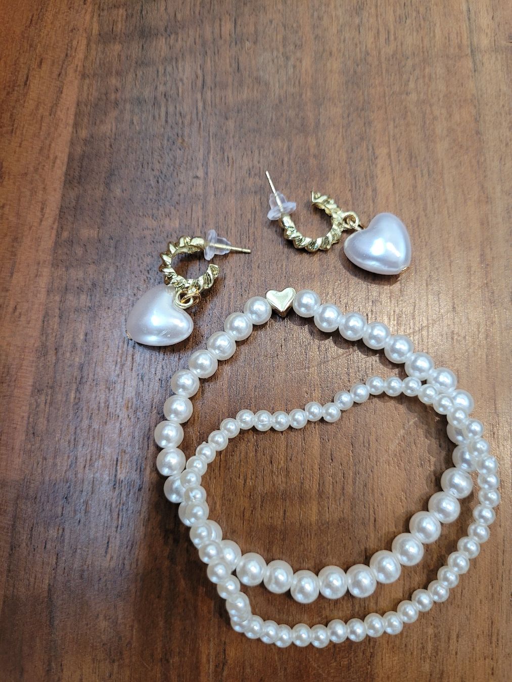 Orecchini pendenti & Orecchini a lobo: Perlen Set: Armbänder & Ohrringe (Modeschmuck) – Nuovo e nell'imballaggio originale da Lütisburg venduto da amerika123