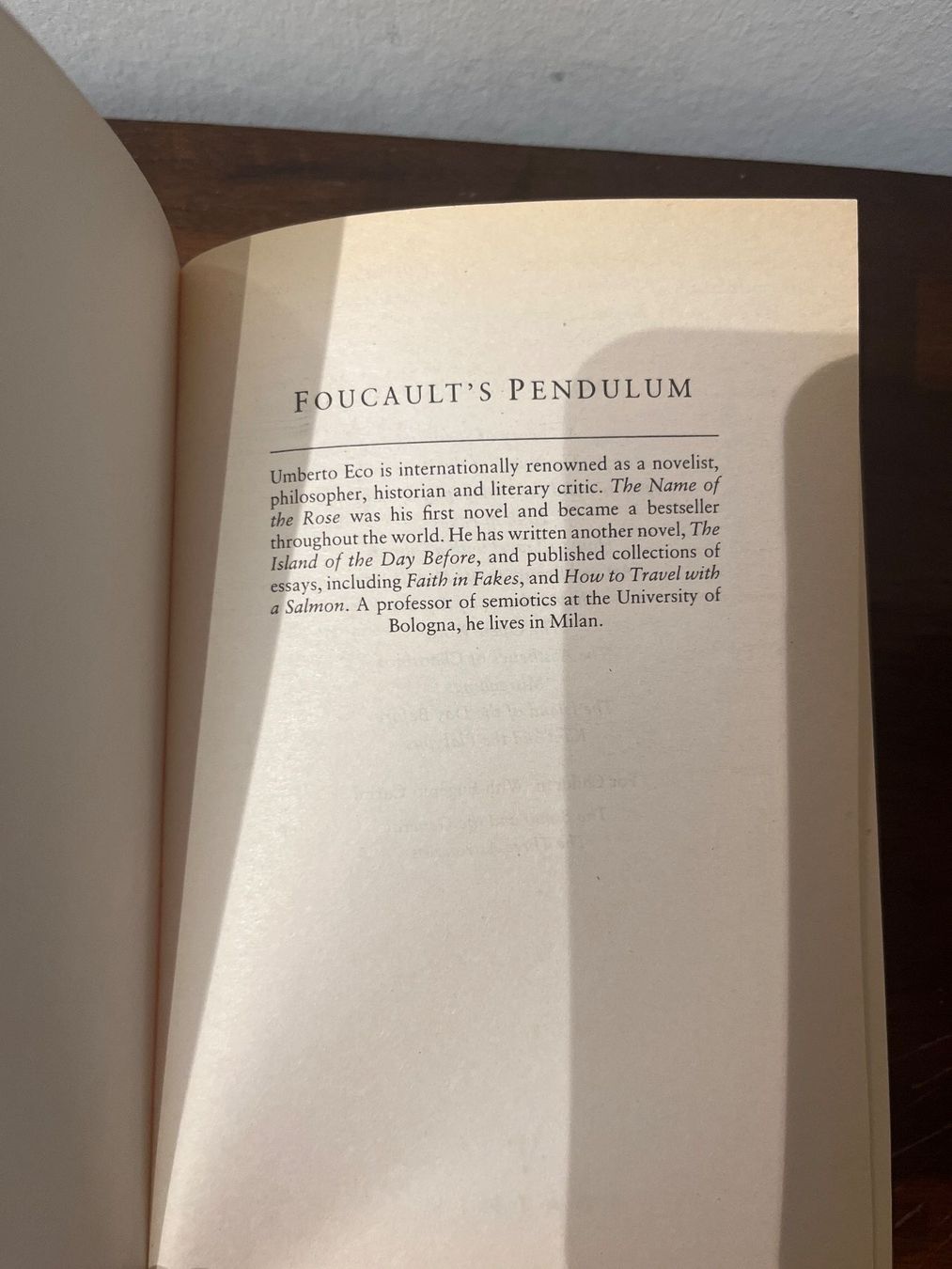 Libri: Buch - Umberto Eco, "Foucault's Pendulum", Englisch – Usato da Luzern venduto da Jiggy_8898 3