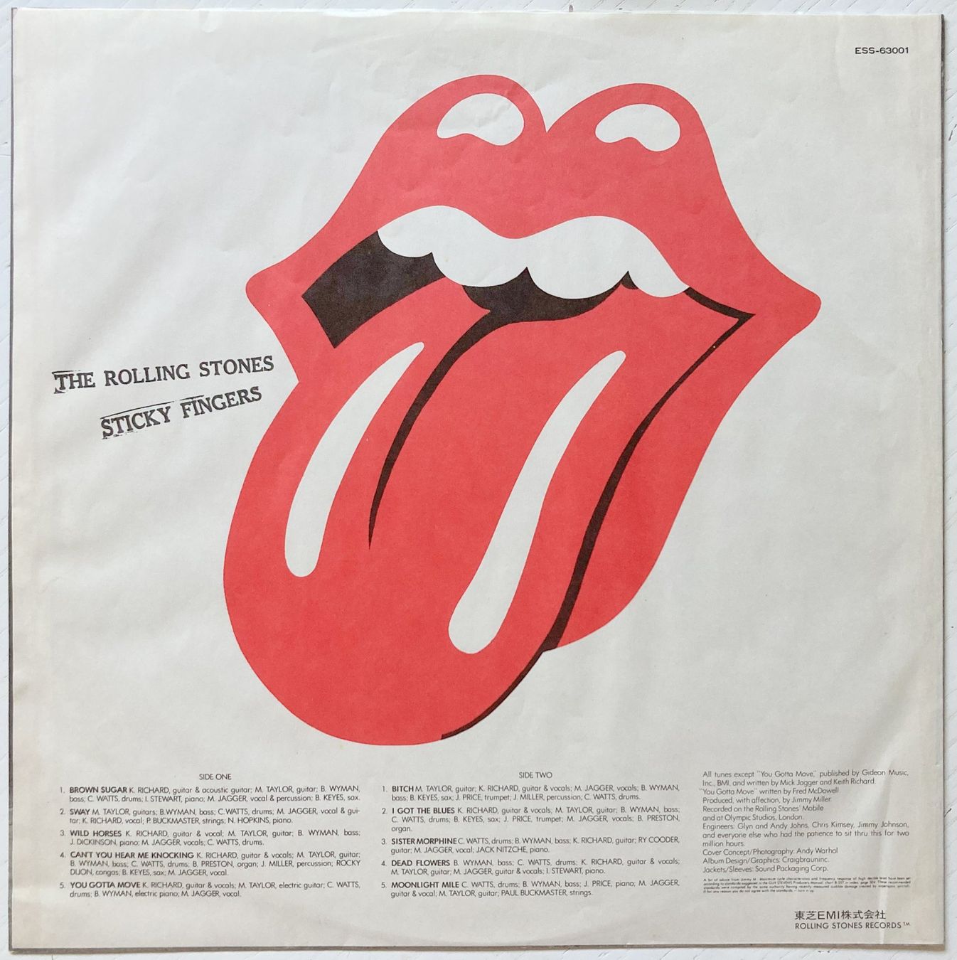 Vinyles: ROLLING STONES - STICKY FINGERS – D'occasion à Bottens par hotter-than-hell 2
