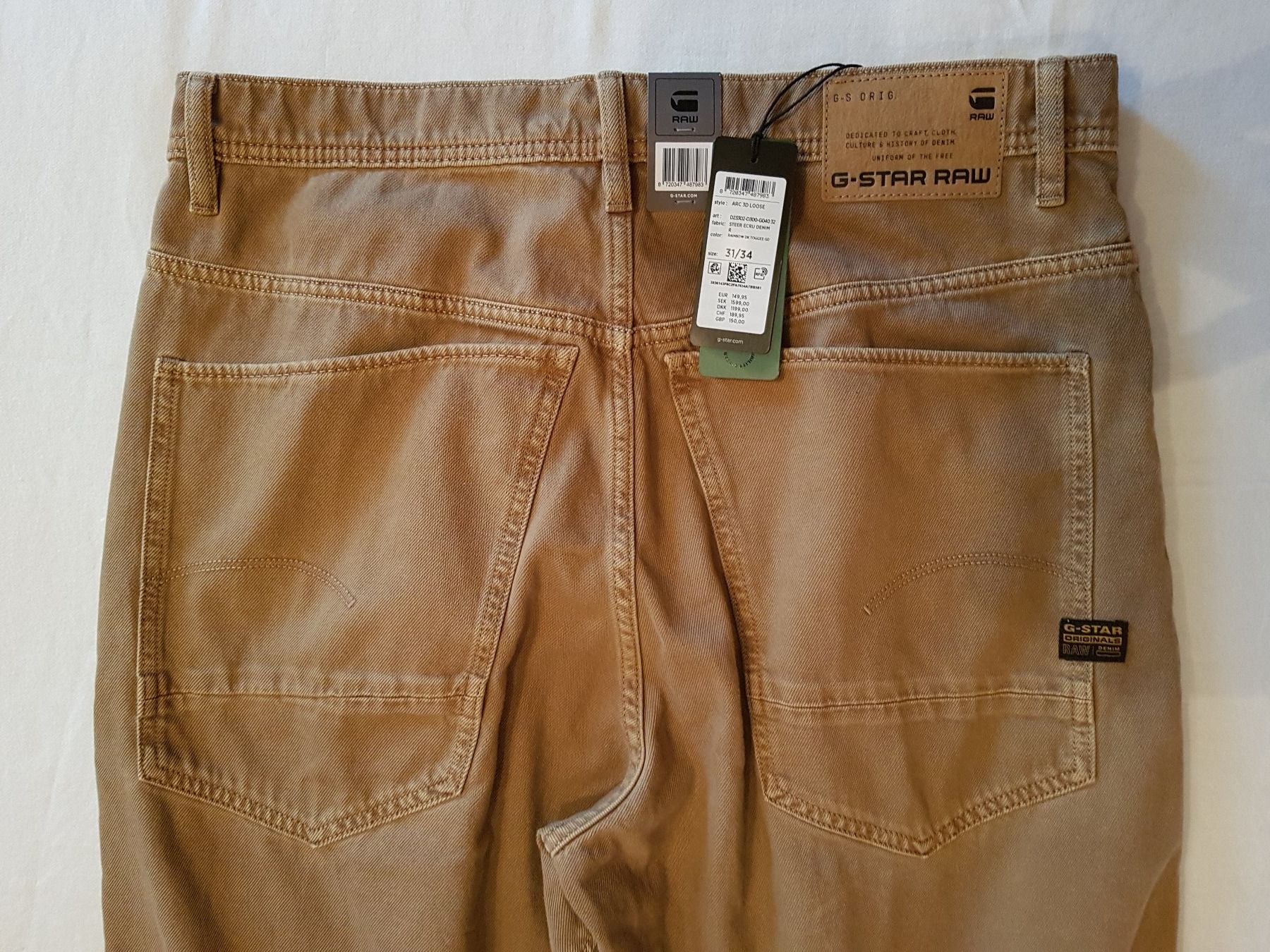 G-Star Jeans: Arc 3D Loose Unisex Jeans Gr: 31 / 34 – Nuovo e nell'imballaggio originale da Seeberg venduto da cinderella003 3
