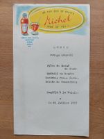 2 alte Menu-Karten mit Werbeaufdruck Michel / Orangina