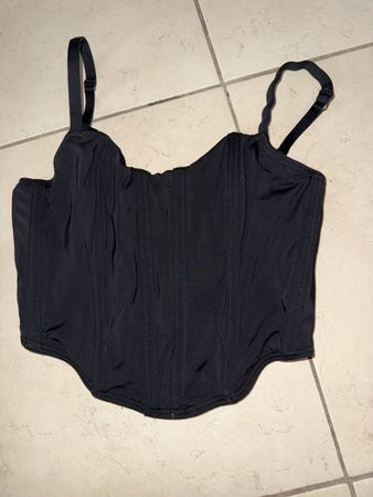 Schwarzes Corset-Top Gr. XS
