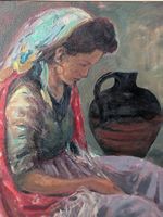 Grand tableau « Femme espagnole » en excellent état !