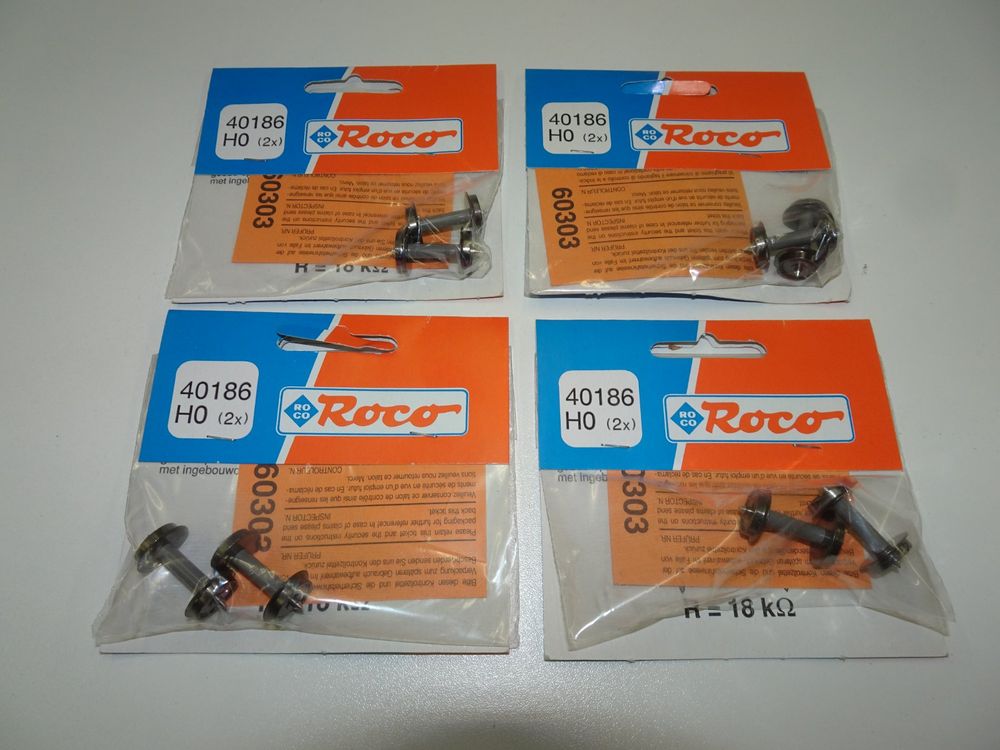 4 Pack Roco Achsen Räder (8 stück) HO 40186 (7) (Neu (gemäss ...