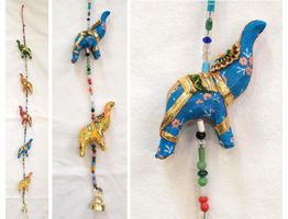 Kunterbunte indische Dekokette Elefant mit Glöckchen