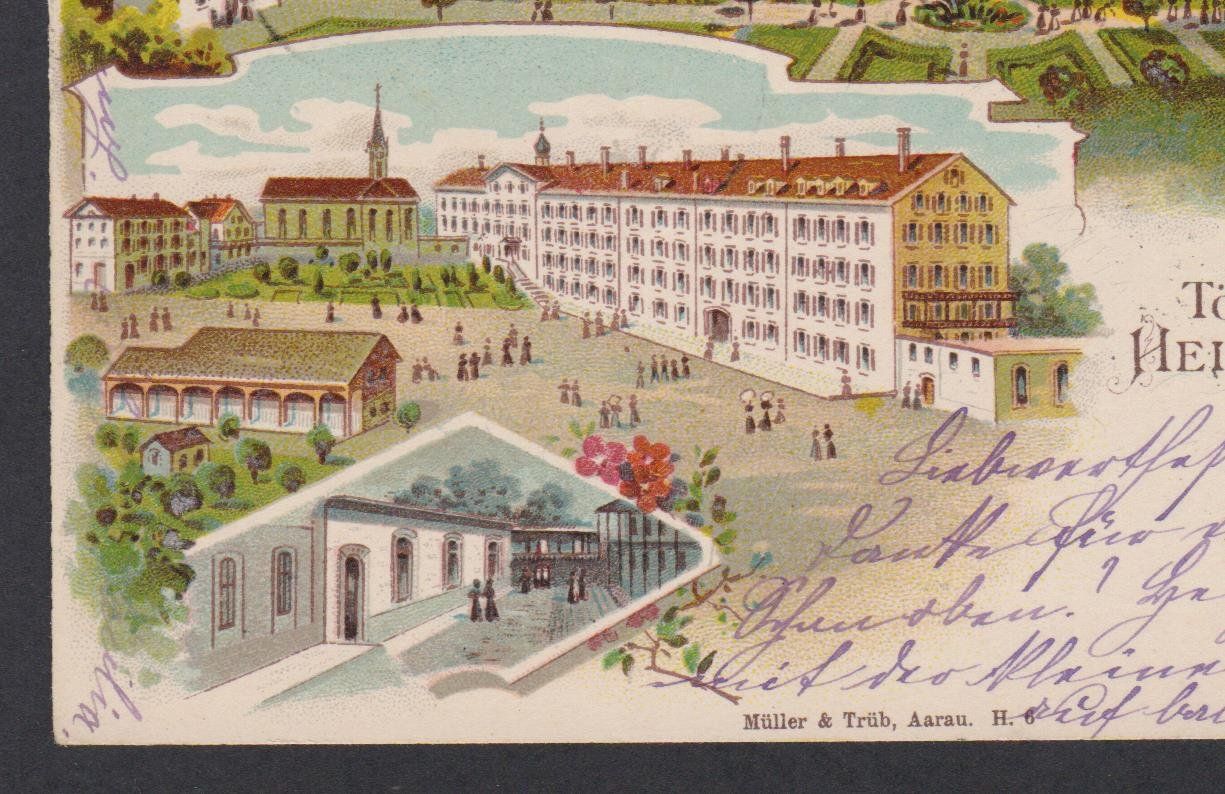 Cartes postales: Cham  ZG   -   alte Litho - Ansichtskarte von 1902 – D'occasion à Vitznau par Ropaku 2