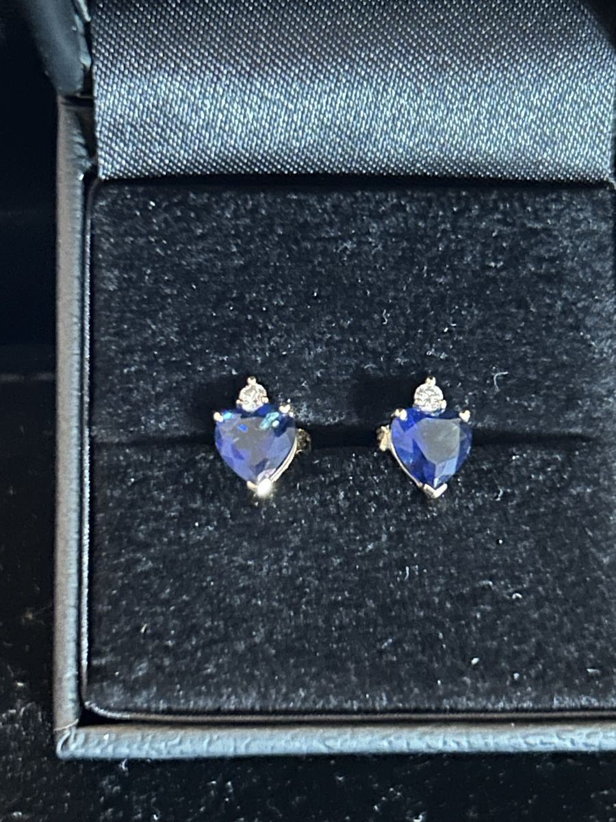 Orecchini pendenti & Orecchini a lobo: Gold Ohrstecker Saphir/Diamant – Nuovo (secondo la descrizione) da Basel venduto da David_2019 2